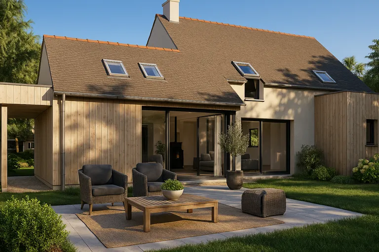 Extension maison en bois Ille-et-Vilaine 35