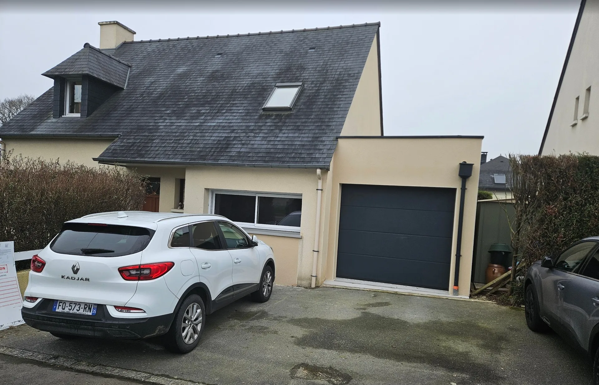 Après construction garage 32 m² à Montgermont – toiture bac acier