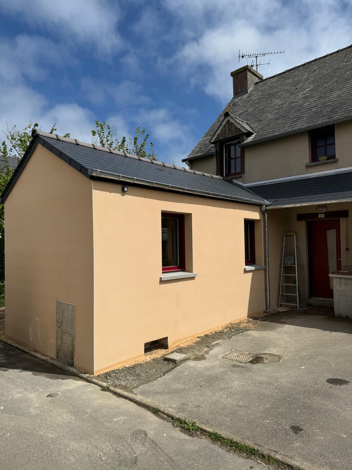Extension toit double pente 30 m² Cancale 