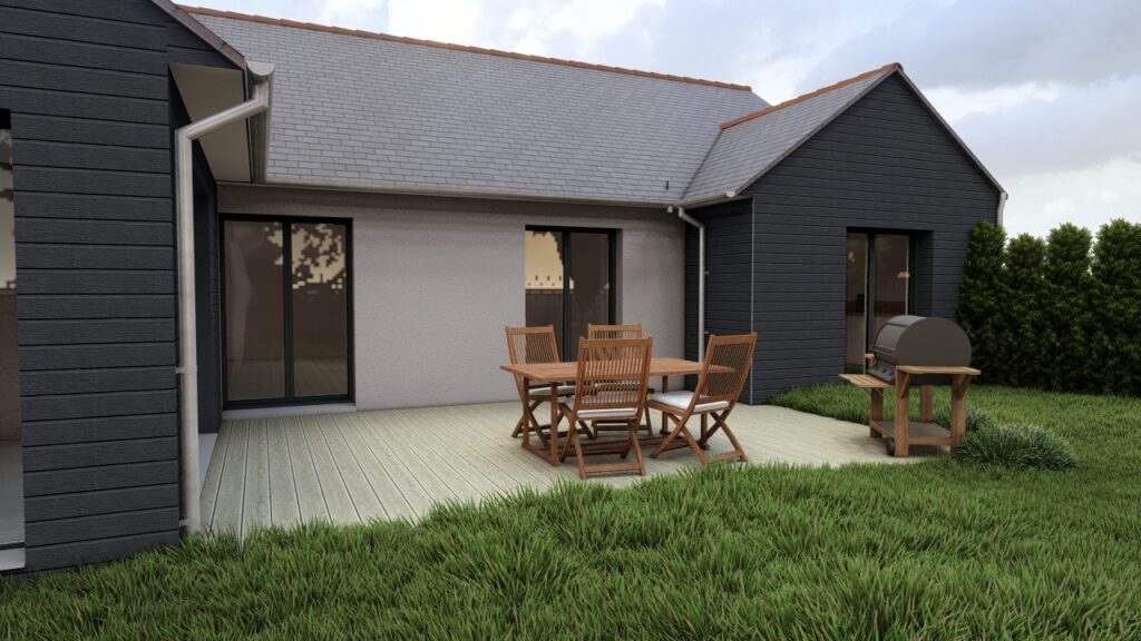 Extension en bois d'une maison individuelle